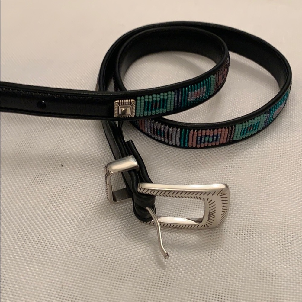 Brighton beaded leather belt